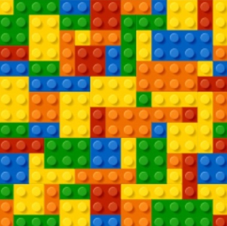 Zimní softshell kostky lego
